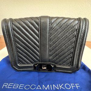 Rebecca Minkoff Chevron Quilted Small Love Leather Crossbody Bag
